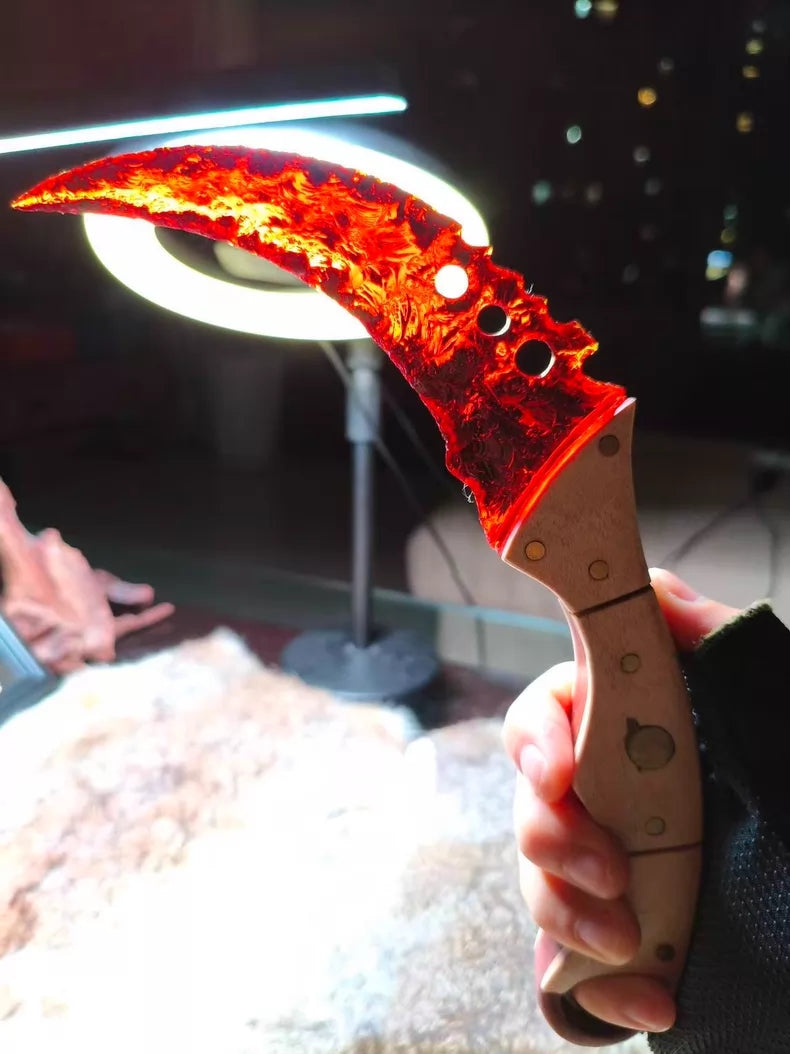 Handmade replica of the CS:GO Karambit Ruby (Red Gem)