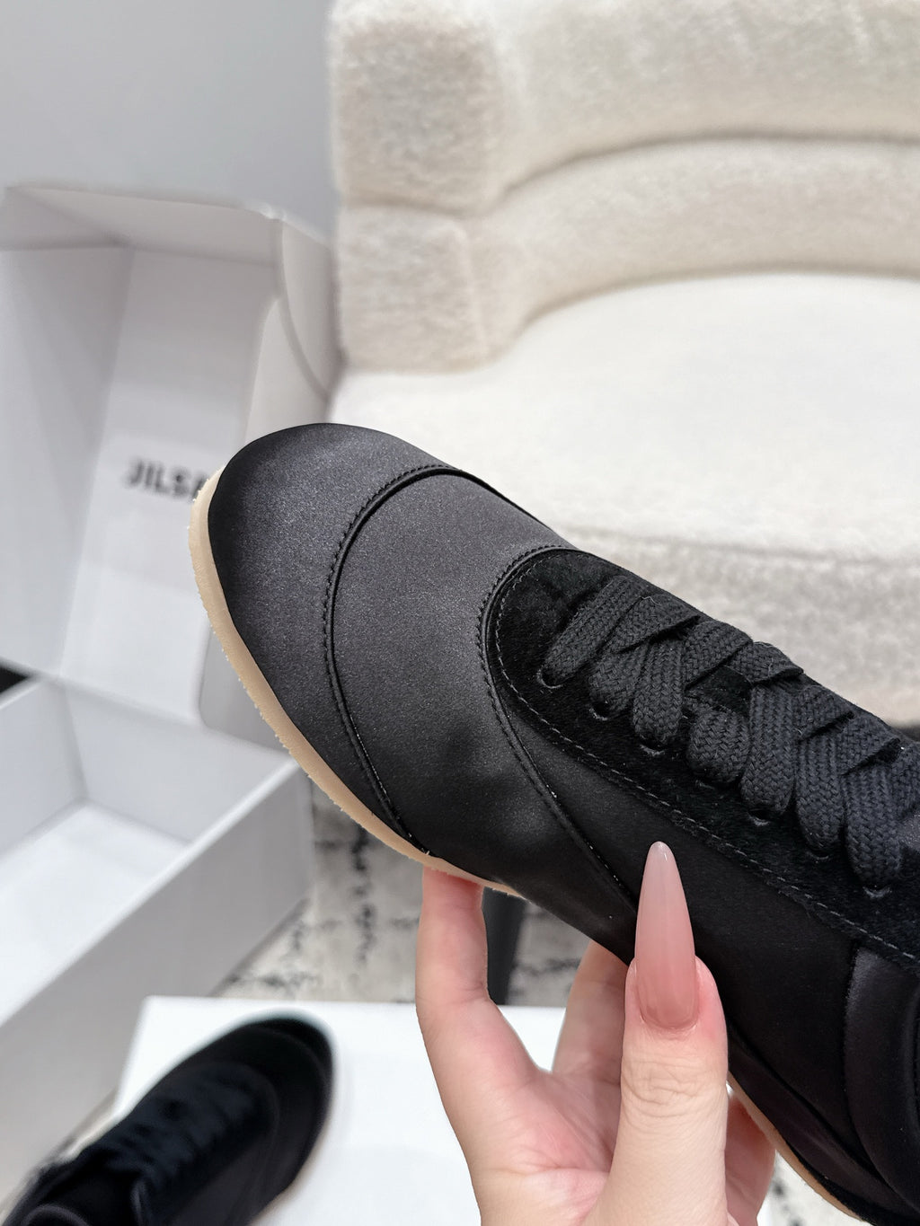 Jil Sander Satin German Army Trainers (Black)
