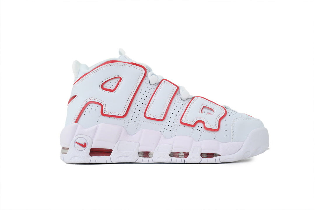 Nike Air More Uptempo Sneakers Low 'White Red'