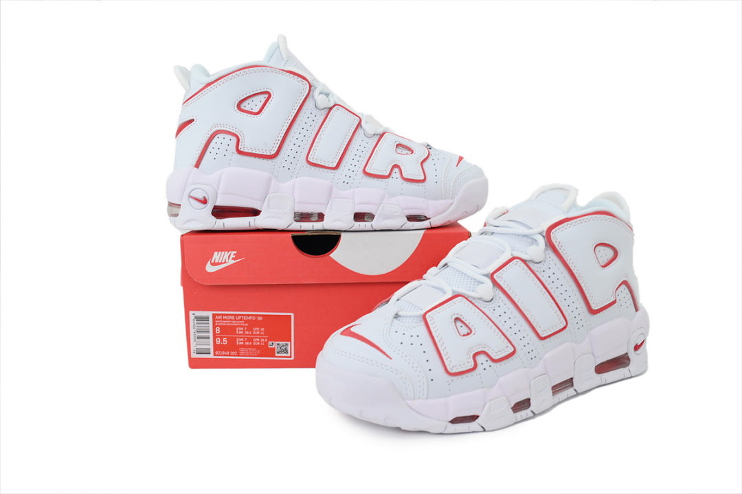 Nike Air More Uptempo Sneakers Low 'White Red'