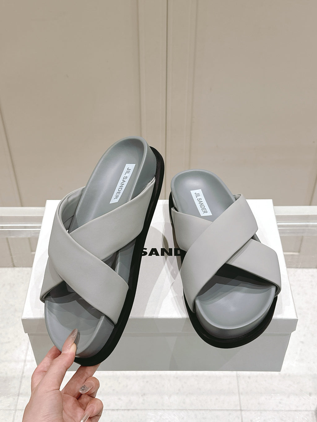 Jil Sander Spring/Summer New Beach Slides (Grey)