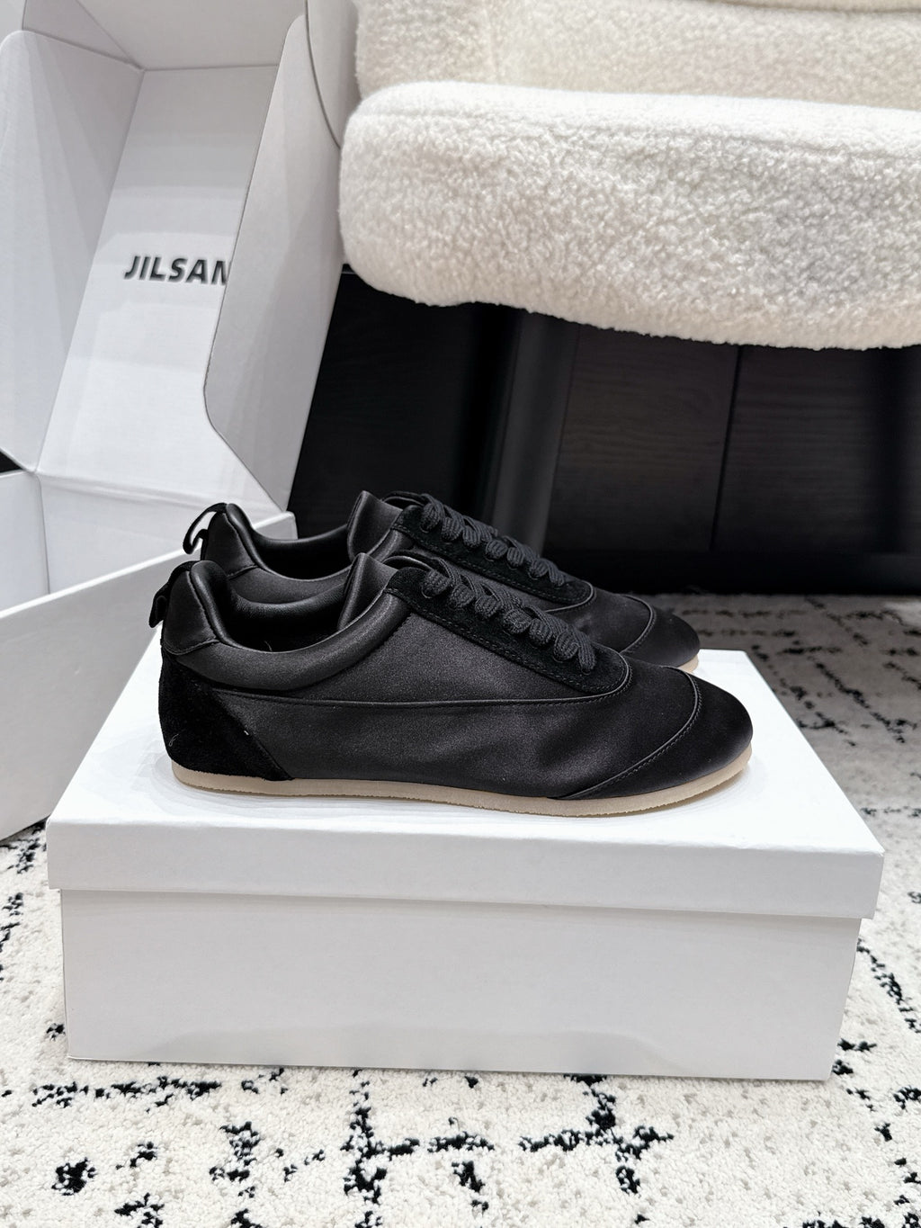 Jil Sander Satin German Army Trainers (Black)