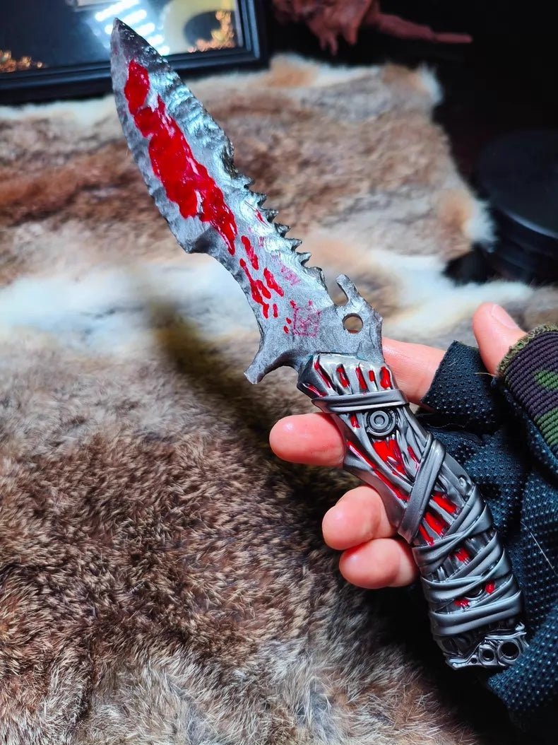 Silver Sheen Obsidian Knapped Stone Tool — Delta Force: Executioner