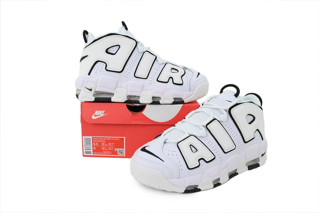 Nike Air More Uptempo Sneakers White Black