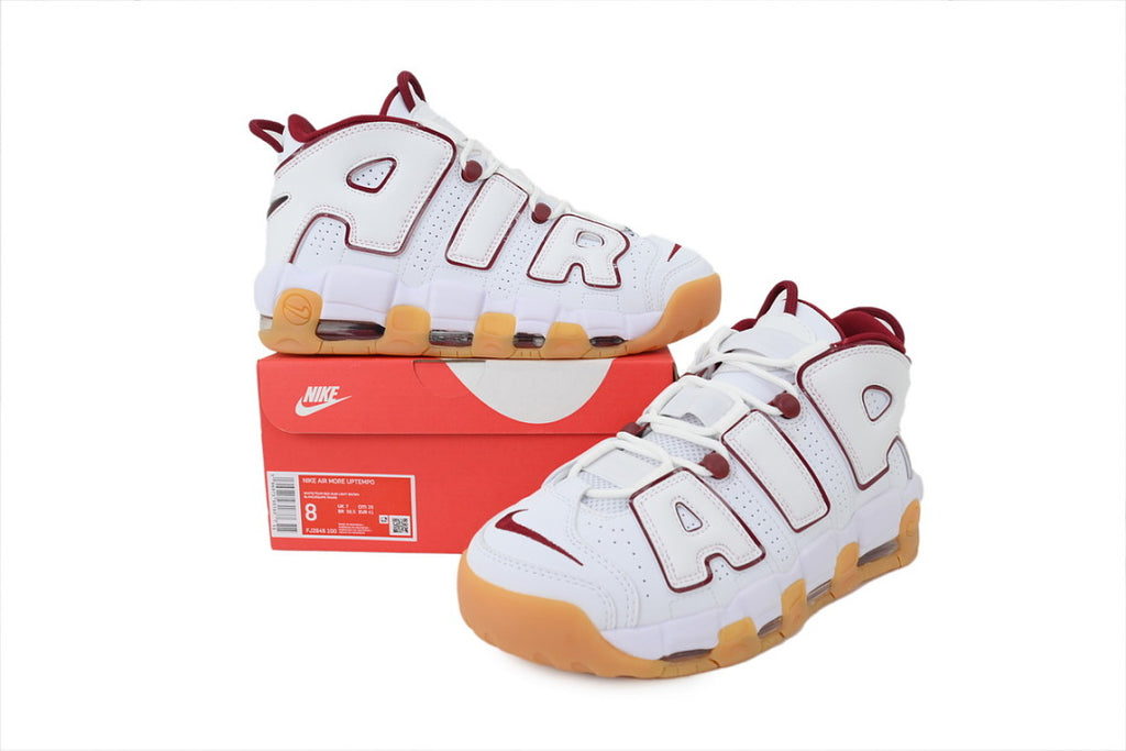Nike Air More Uptempo Sneakers GS 'White Team Red Gum'