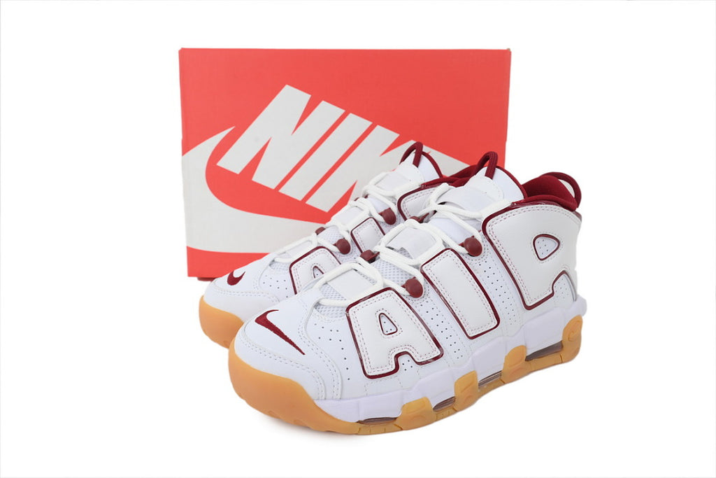 Nike Air More Uptempo Sneakers GS 'White Team Red Gum'