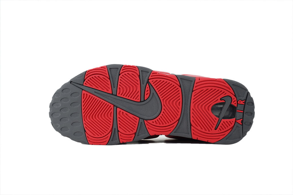 Nike Air More Uptempo Sneakers Gray-Red High Frequency