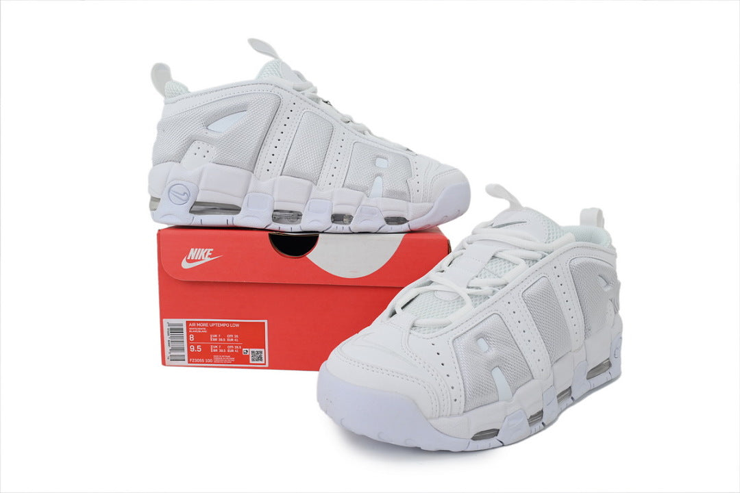 Nike Air More Uptempo Sneakers All-White High Frequency