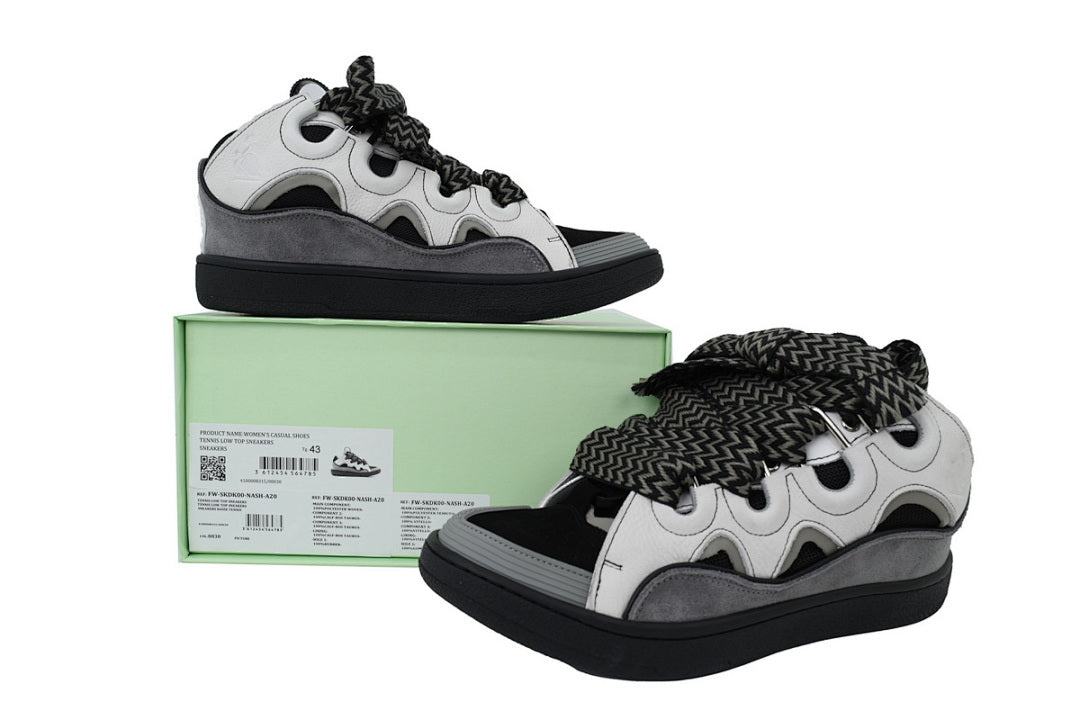 LANVIN Sneakers Black Whiteand Gray
