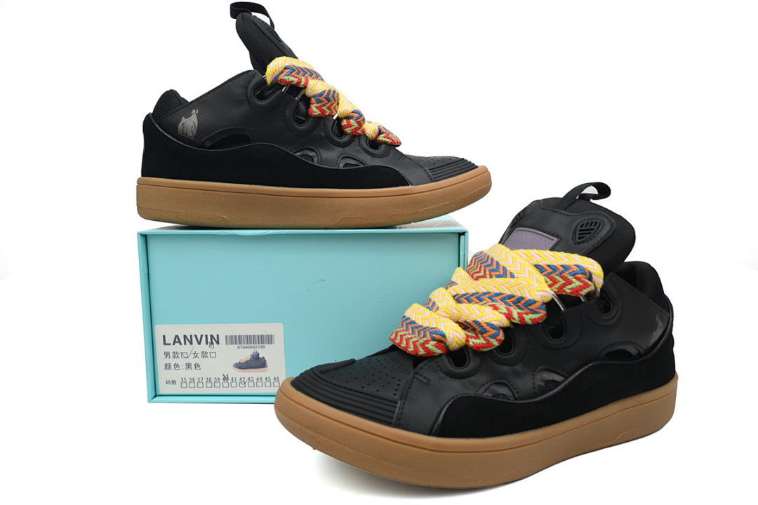 LANVIN Sneakers Curb Black Yellow