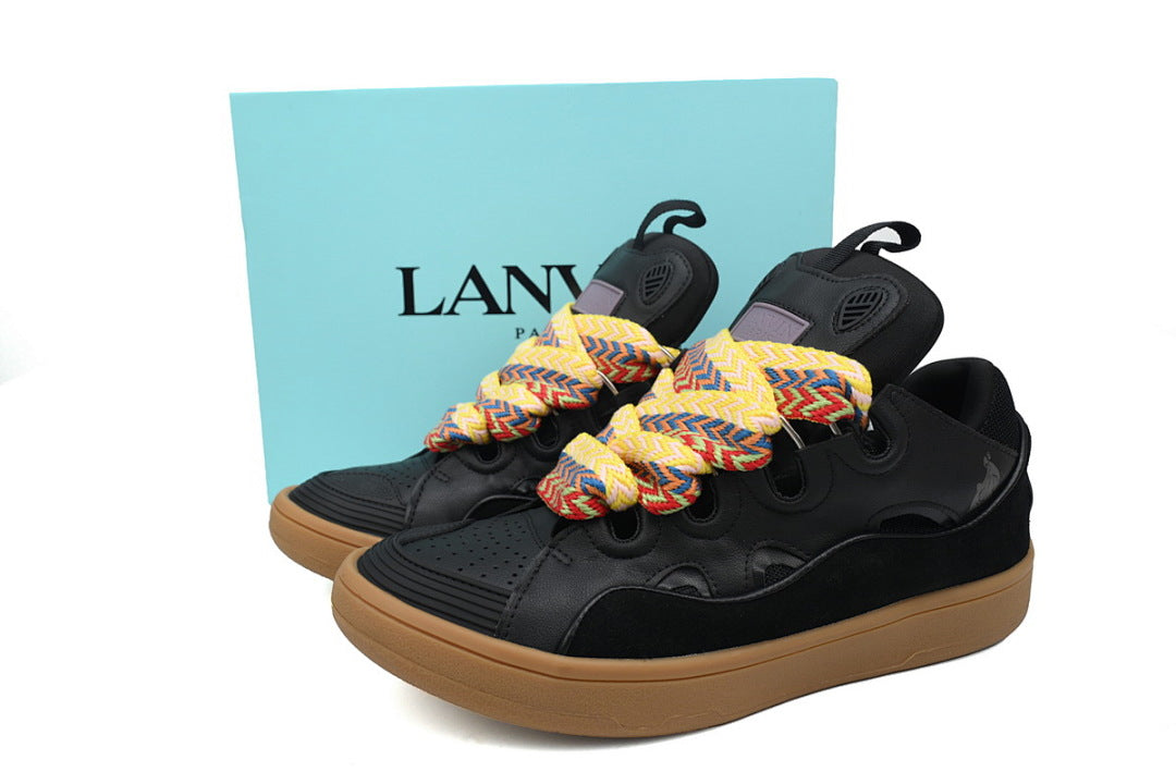 LANVIN Sneakers Curb Black Yellow