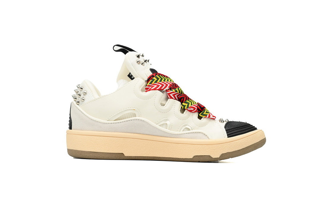 LANVIN Sneakers White Black Painted
