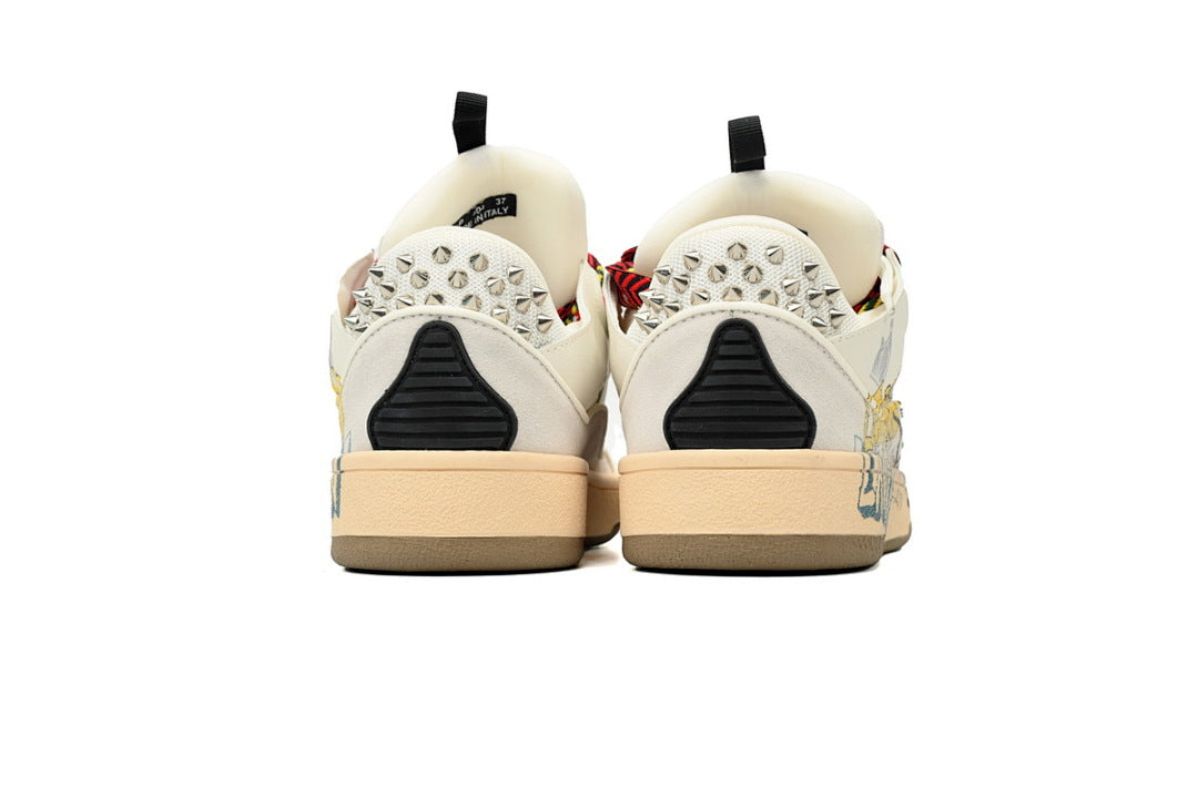 LANVIN Sneakers White Black Painted