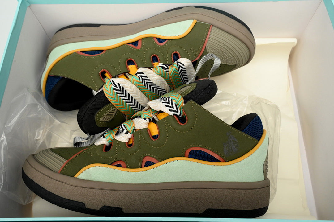 LANVIN Sneakers White Ladies Brown Green