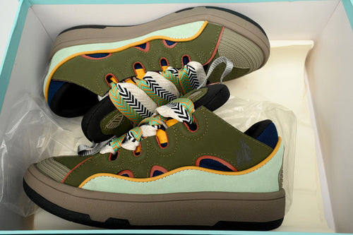 LANVIN Sneakers White Ladies Brown Green