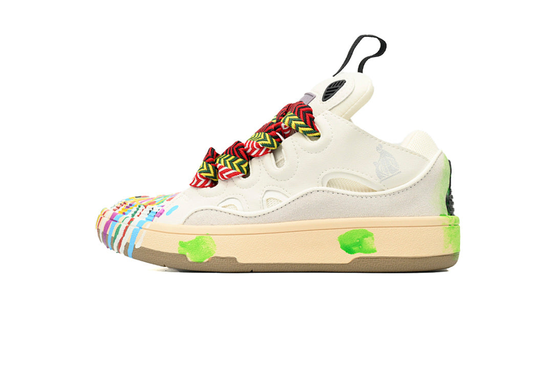 LANVIN Sneakers White Seven Color Painting