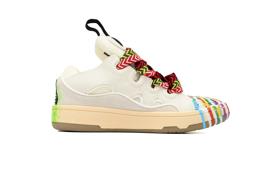 LANVIN Sneakers White Seven Color Painting