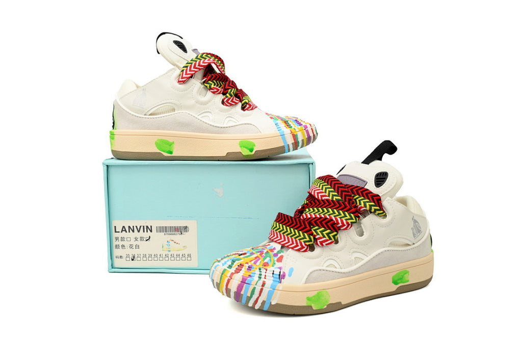 LANVIN Sneakers White Seven Color Painting
