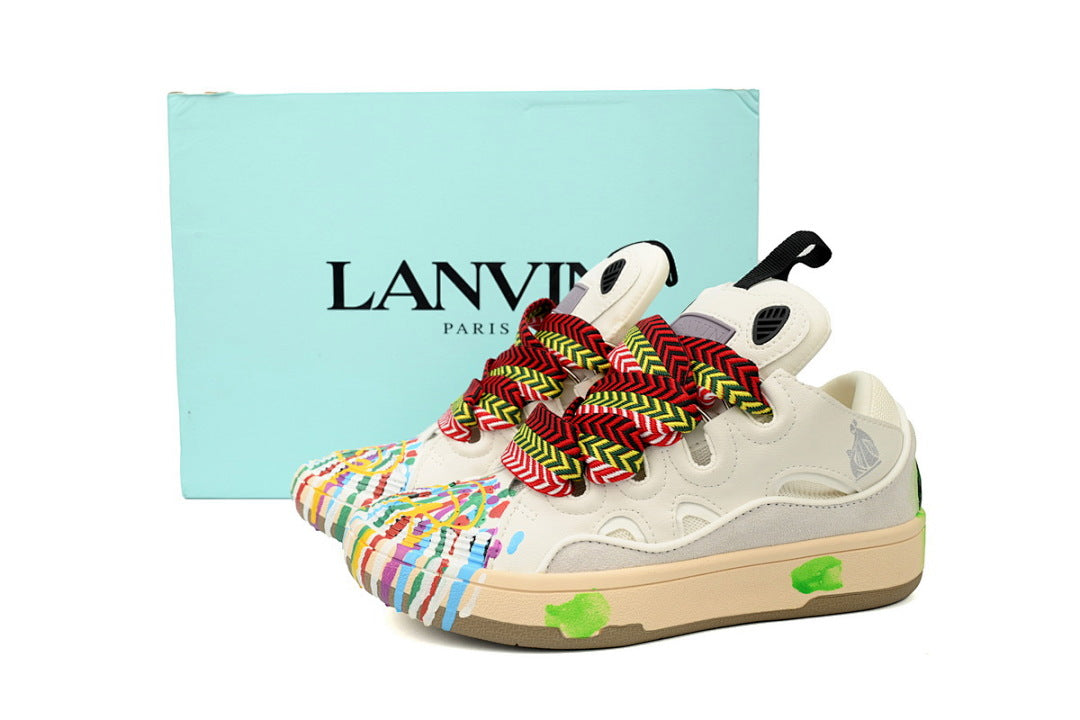 LANVIN Sneakers White Seven Color Painting