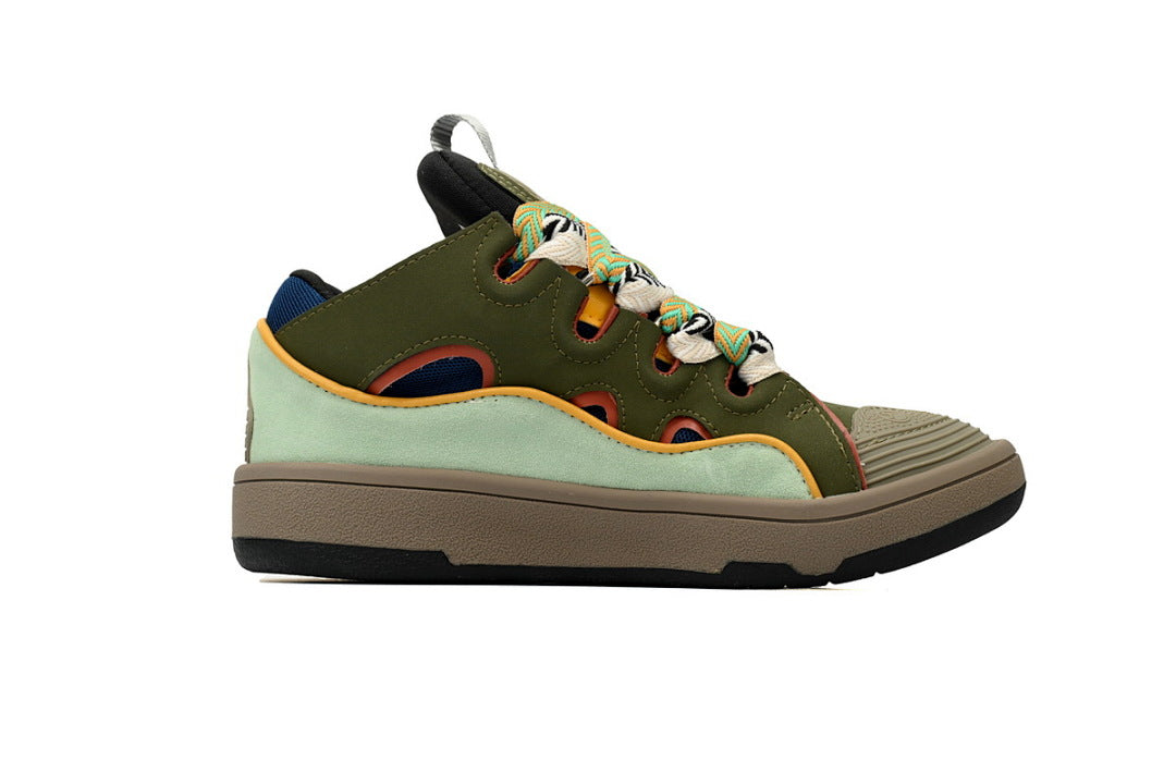 LANVIN Sneakers White Ladies Brown Green