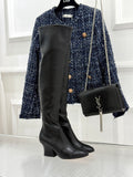 Jil Sander Block-Heel Stretch Boots (Black)