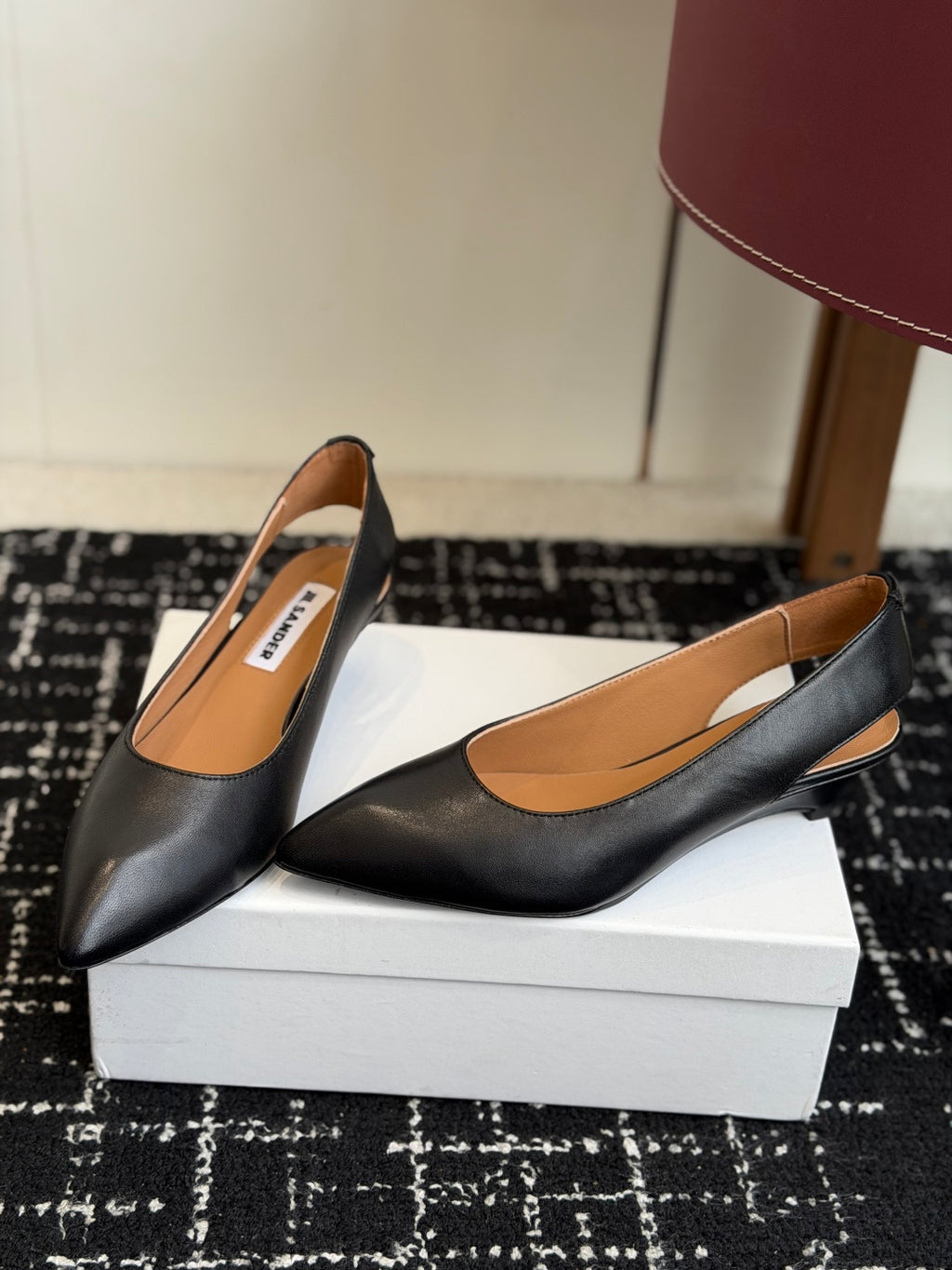 Jil Sander Low-Heel Mule Sandals (Black)