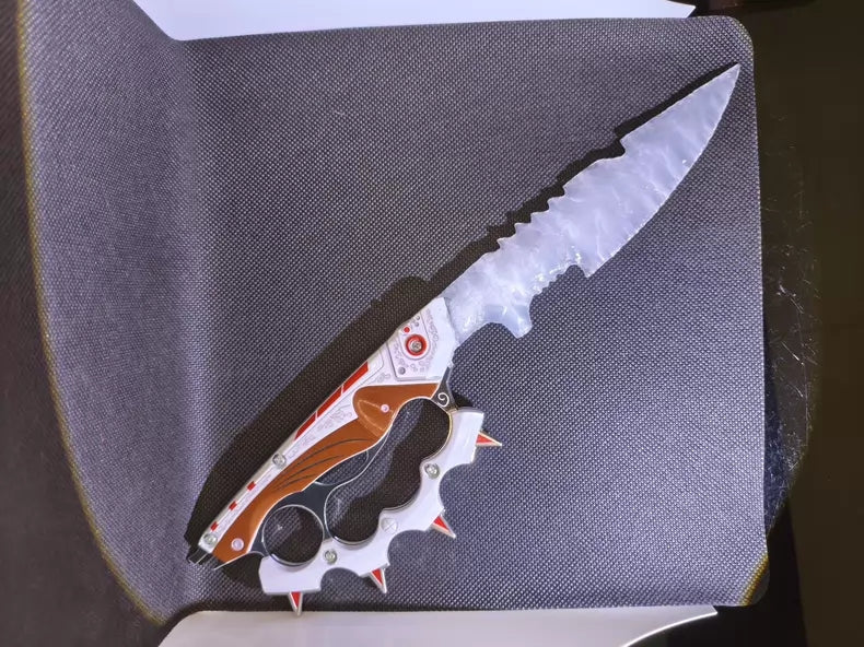 Creed / Delta Force: Stone-crafted Blade — New Knife Skin — Ultra-High Difficulty — 1:1 Replica — High-Difficulty Alien-Style Blade with Metal Handle