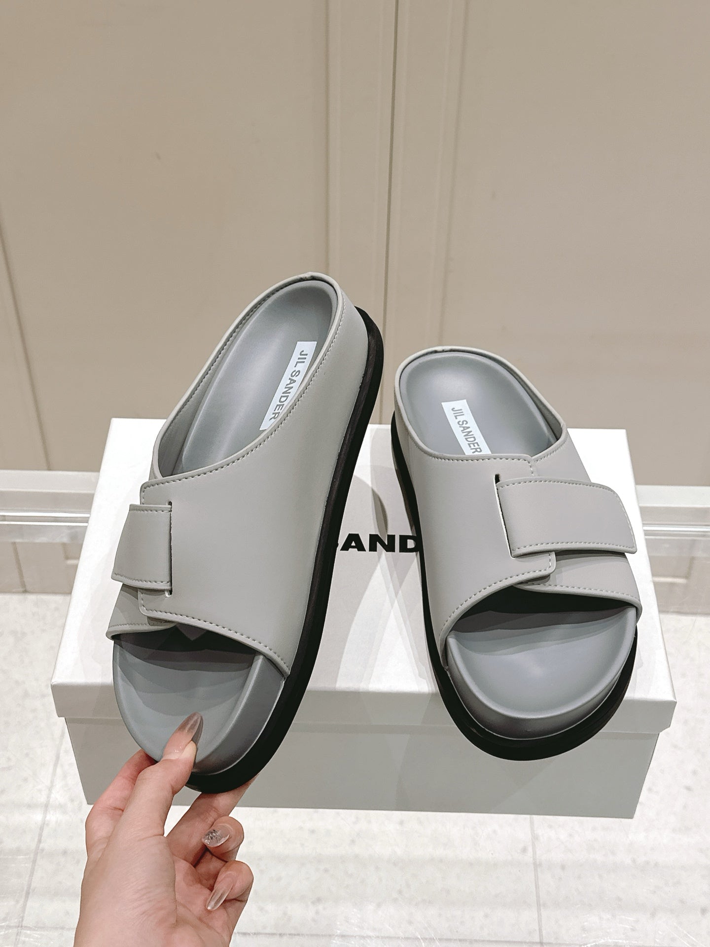 Jil Sander New Beach Slides (Grey)