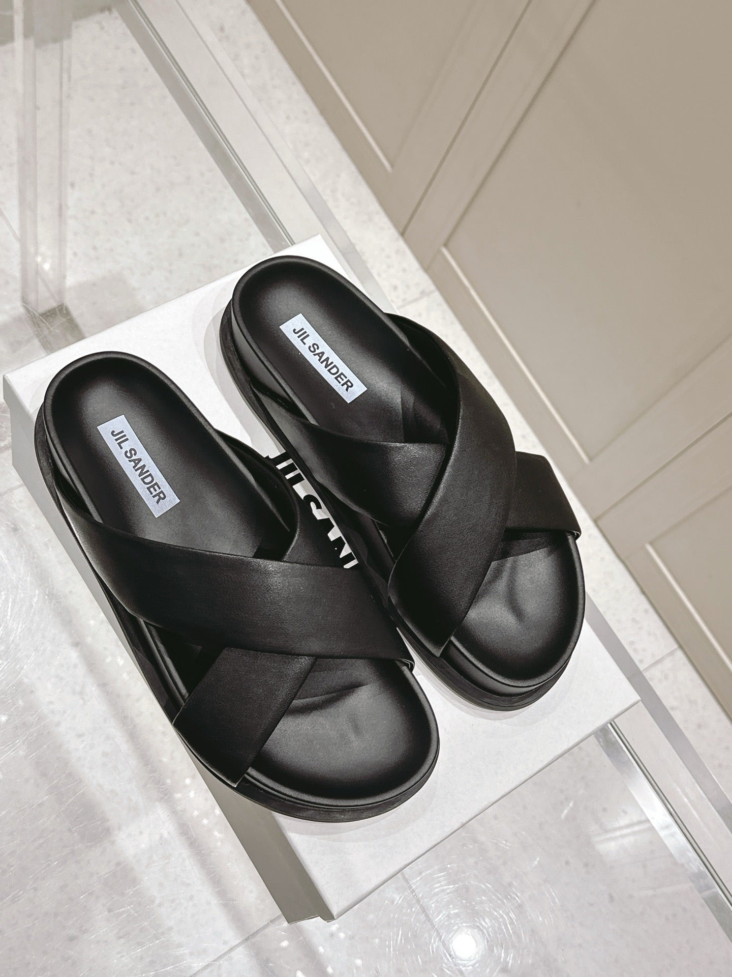 Jil Sander Spring/Summer New Beach Slides (Black)
