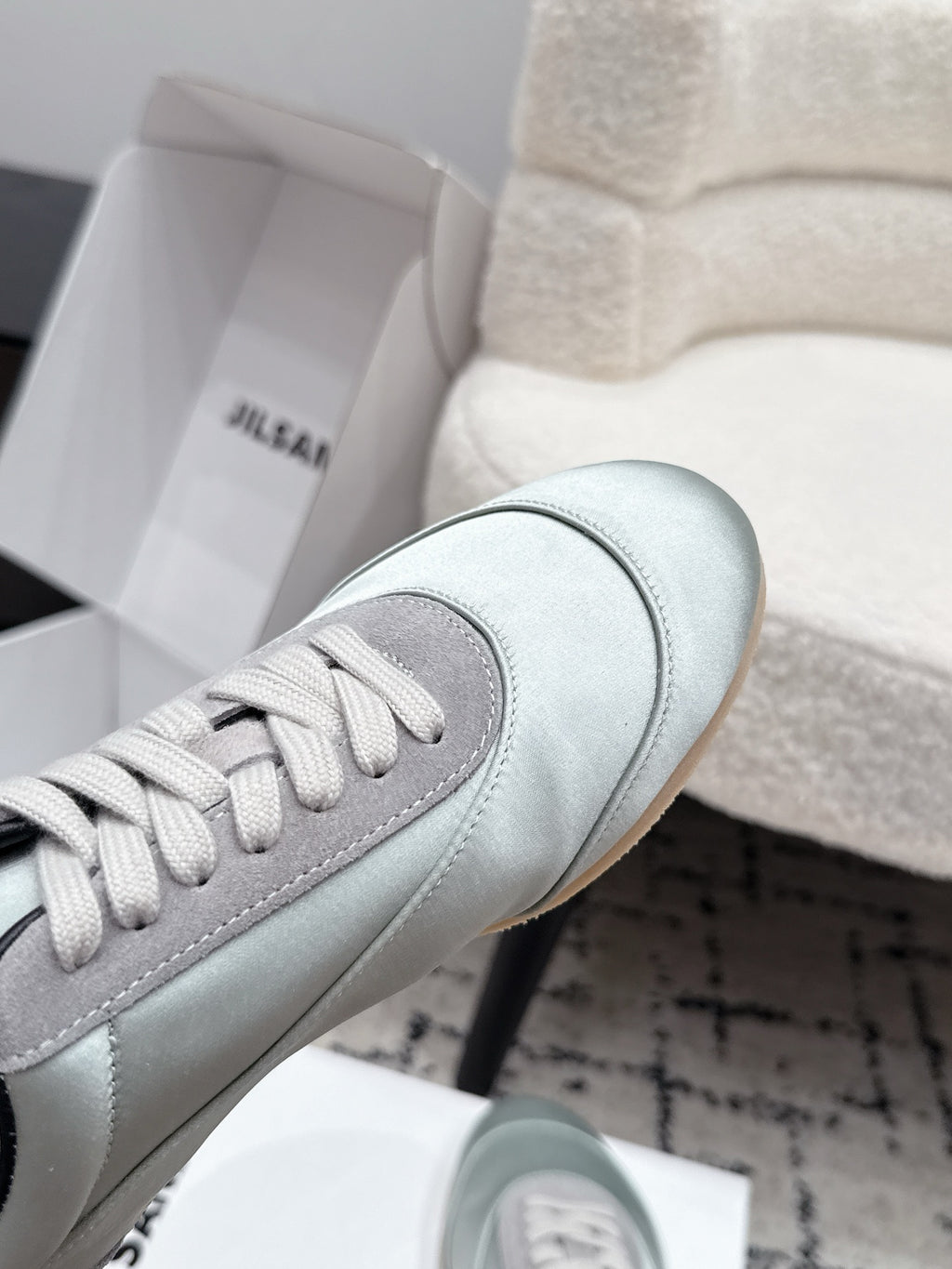 Jil Sander Satin German Army Trainers – Pale Blue
