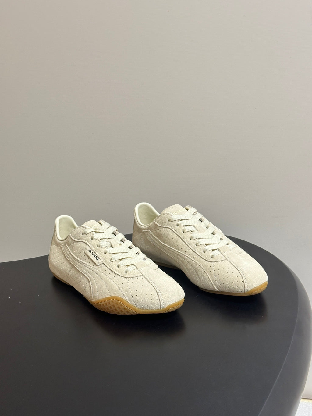JIL SANDER x PUMA Collaboration Low-Top "German Army Trainer" Style Sneakers (Off-White)