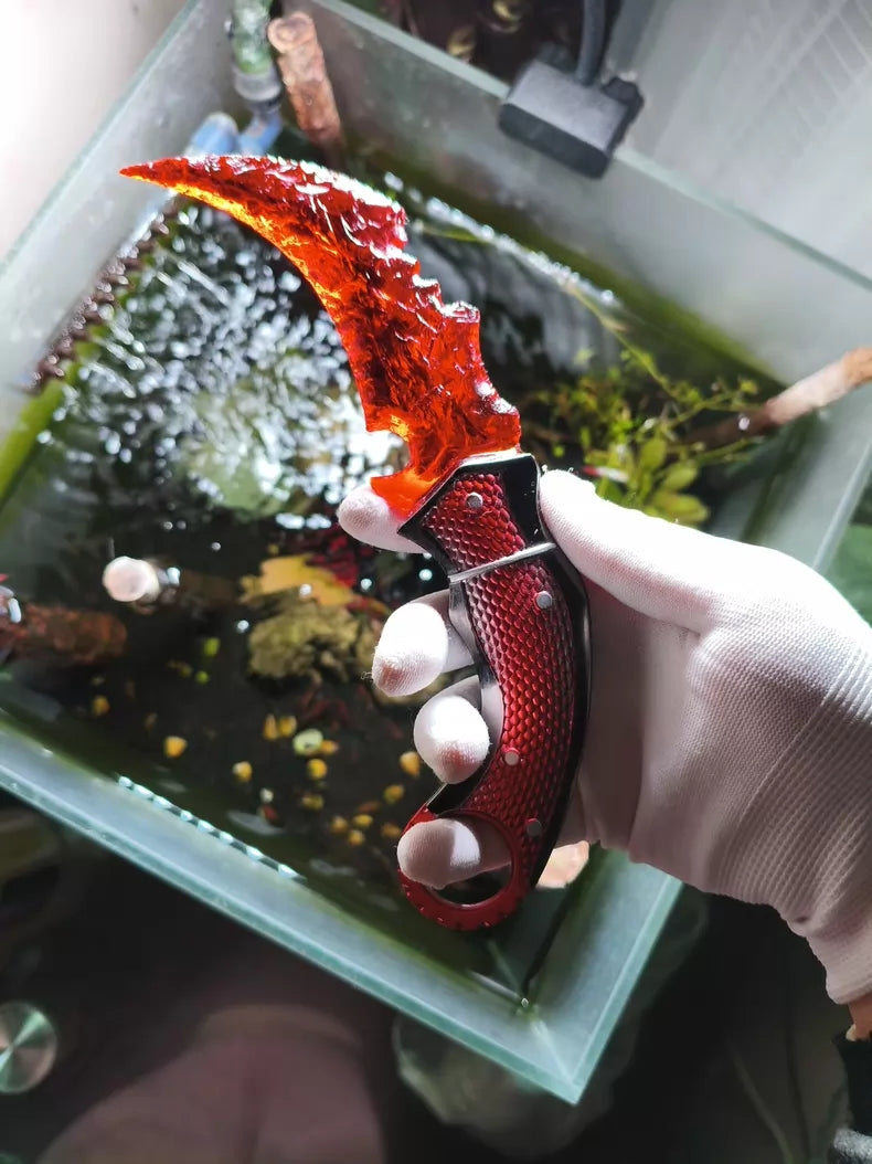 Chipped Stone Delta Red Owl Karambit