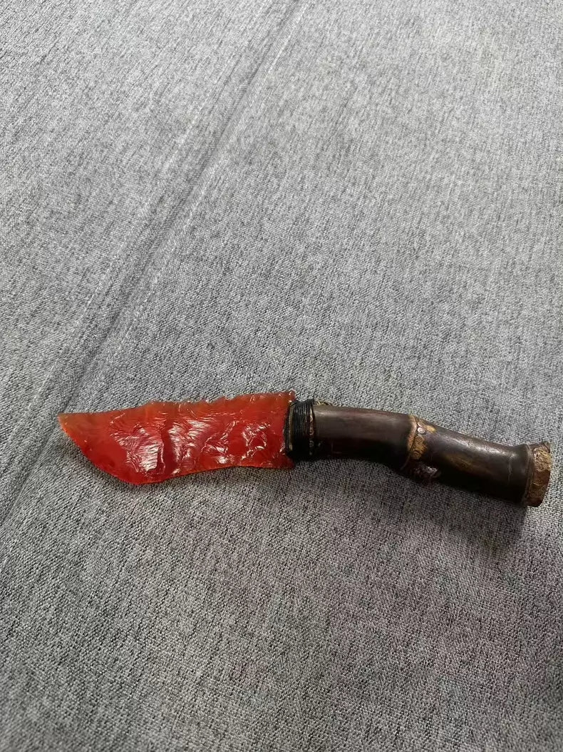 Chipped Stone Knife — Crimson Flame Treasure Blade