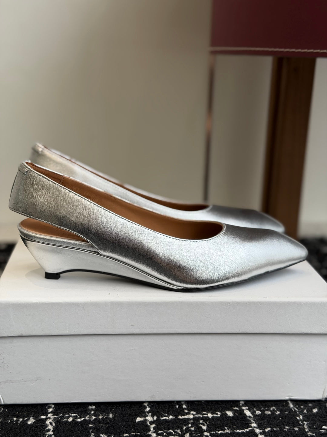 Jil Sander Low-Heeled Mule Sandals (Silver)