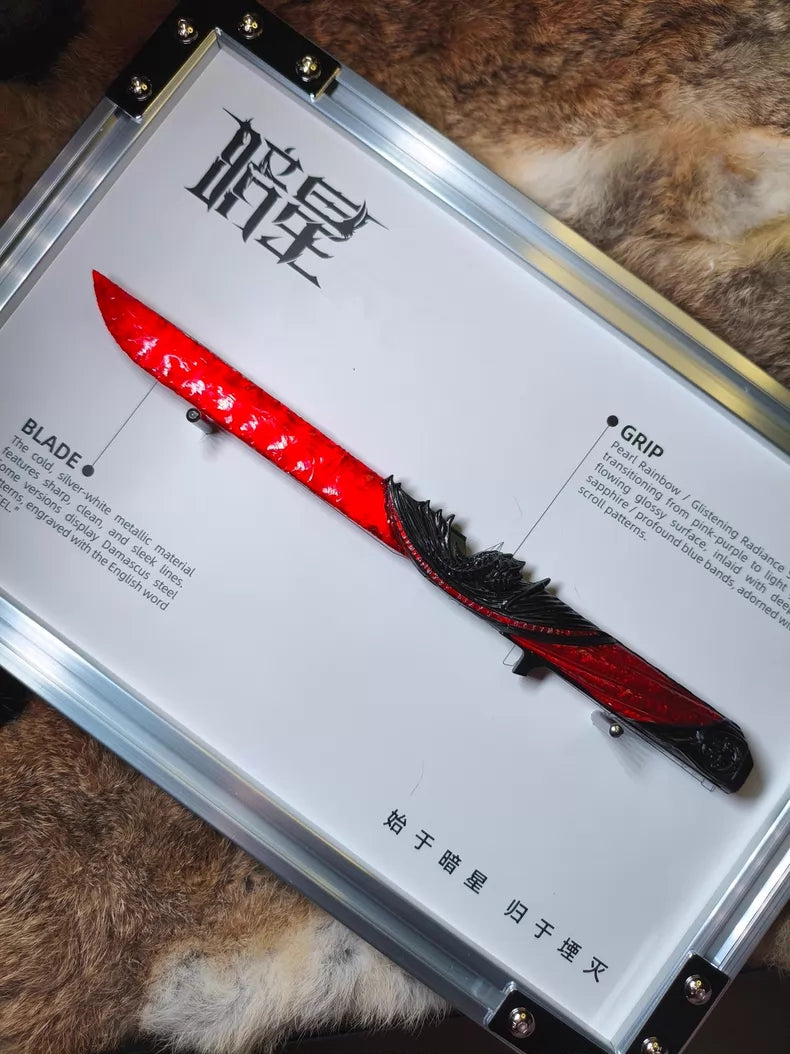 Delta Force: "Dark Star Demon" (Corrupted/Dark Form); Hand-forged stone-style knife (custom-made).