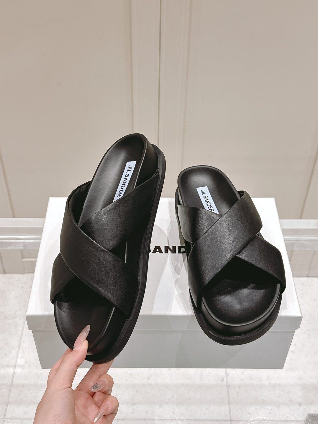 Jil Sander Spring/Summer New Beach Slides (Black)