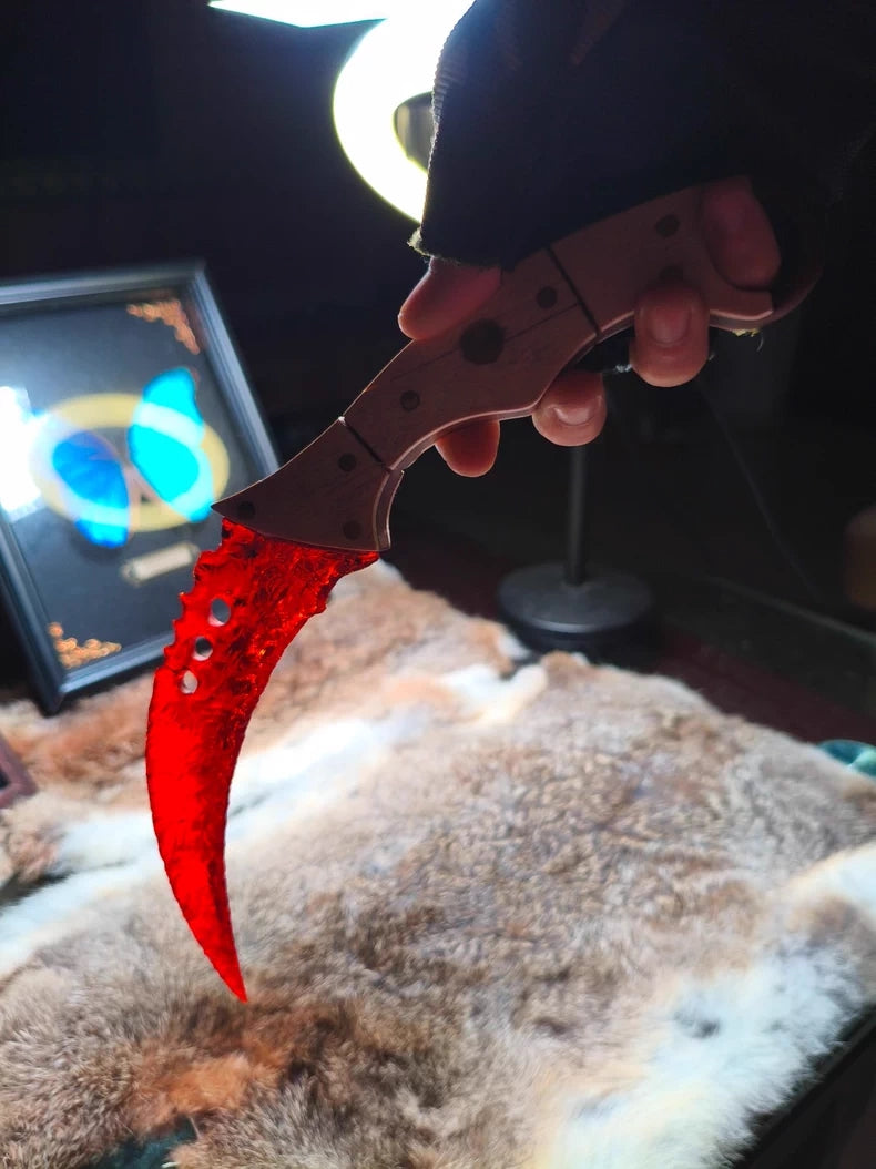 Handmade replica of the CS:GO Karambit Ruby (Red Gem)