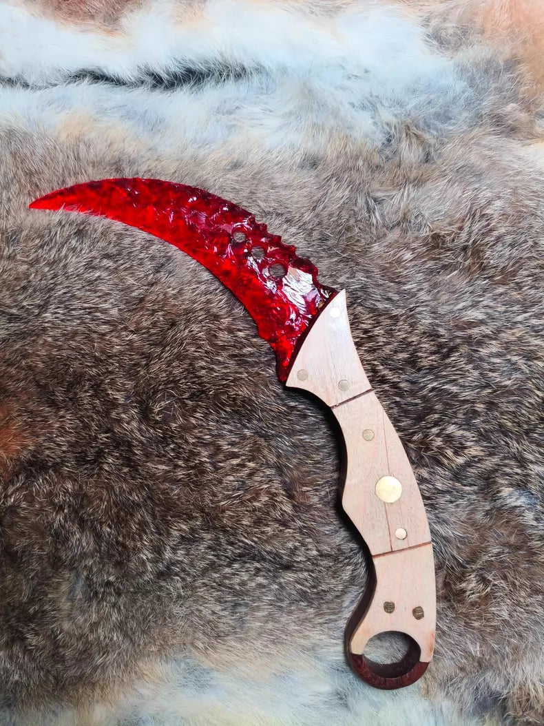 Handmade replica of the CS:GO Karambit Ruby (Red Gem)