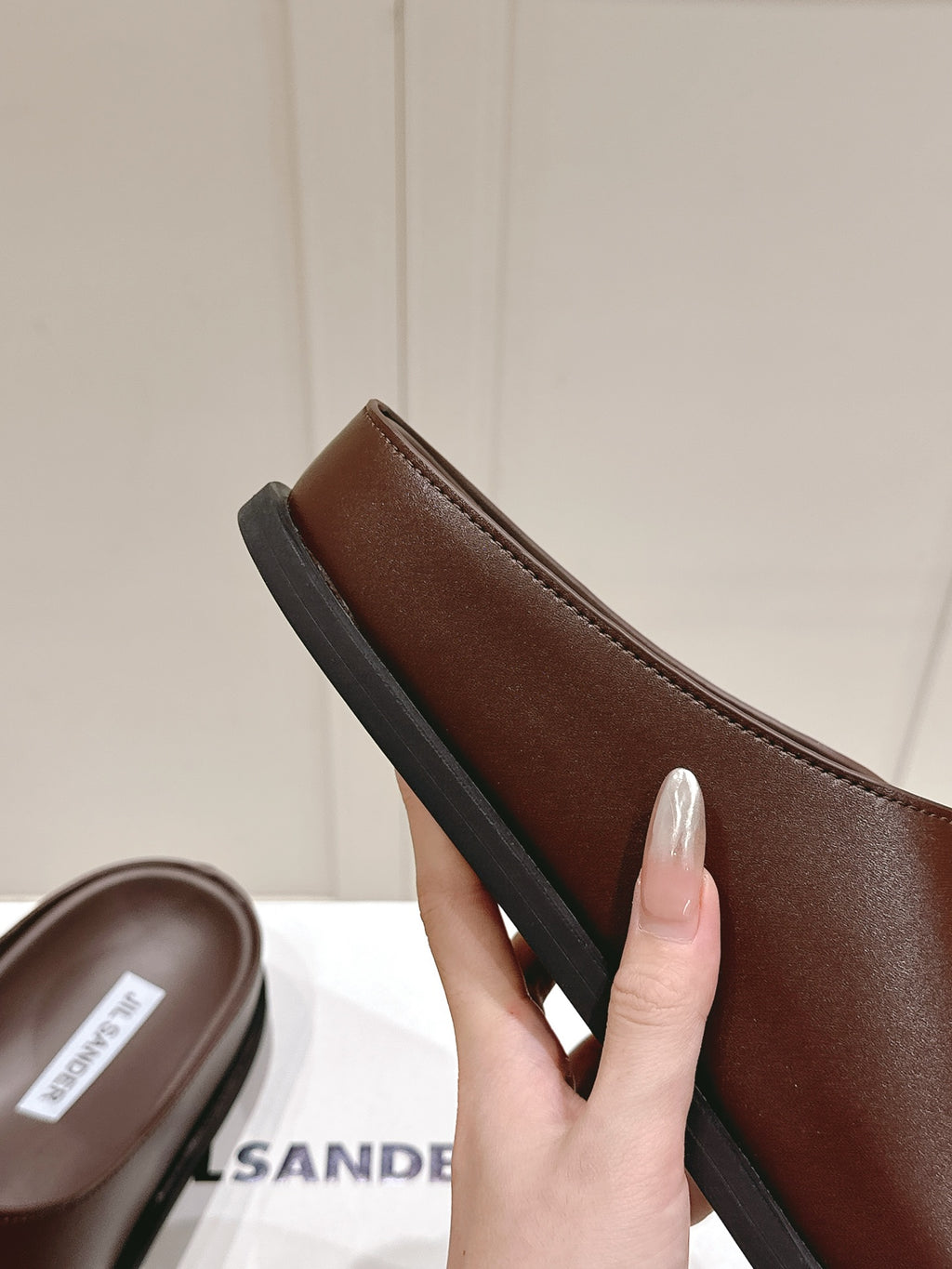 JIL SANDER New Beach Slides (Brown)