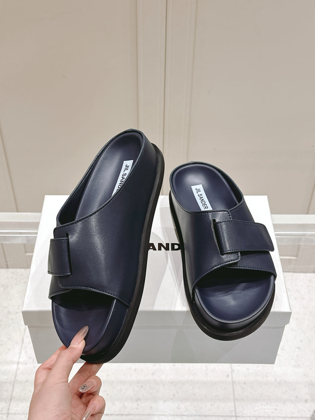 Jil Sander New Beach Slides (Black)