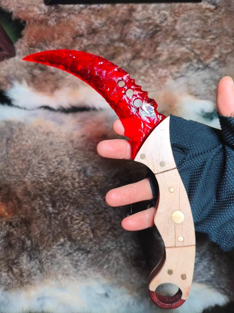 Handmade replica of the CS:GO Karambit Ruby (Red Gem)