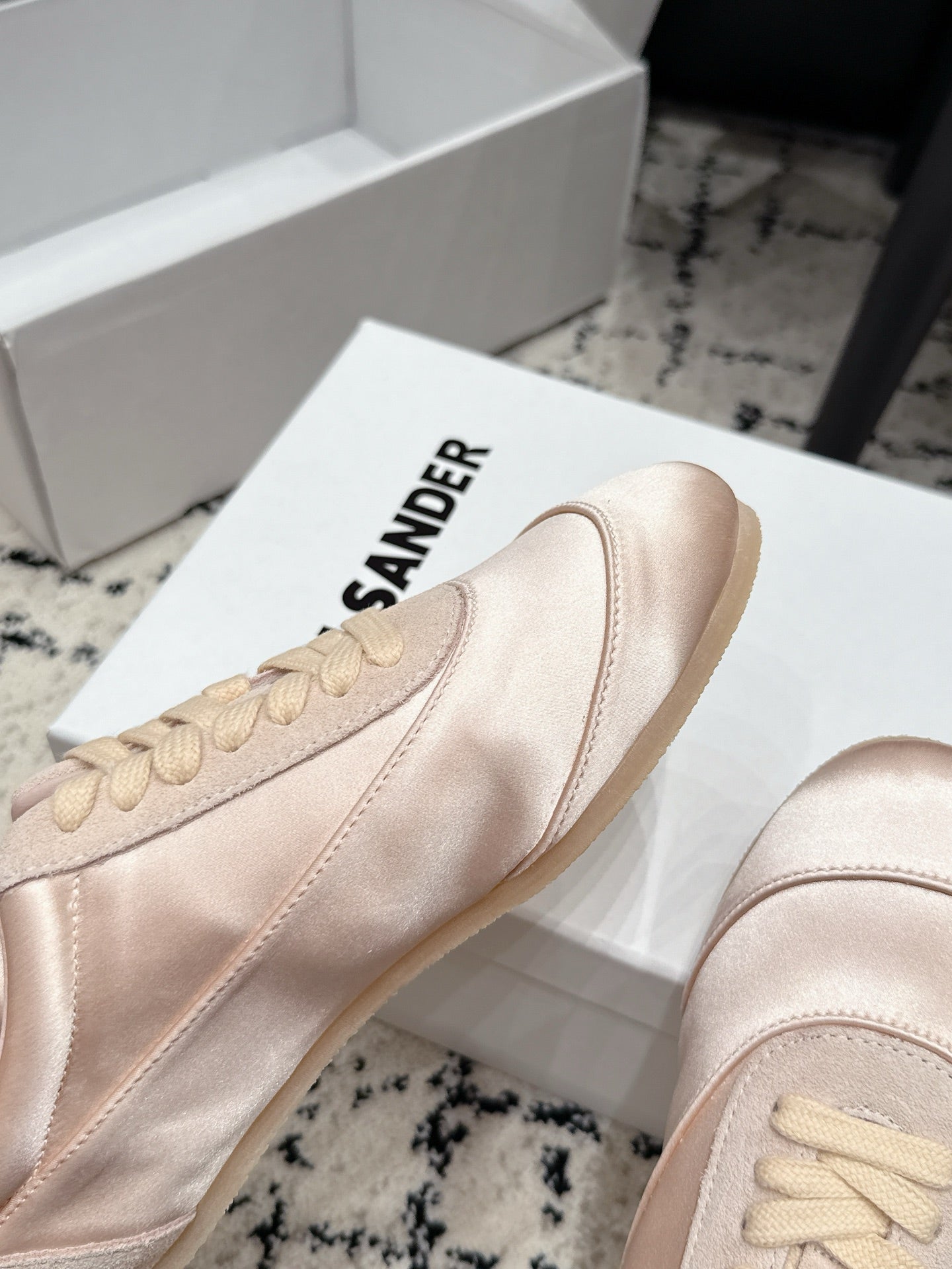 Jil Sander Satin German Army Trainers (Pink)