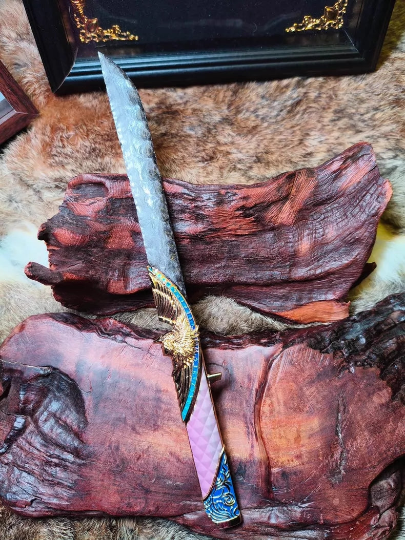 Delta Force: "Dark Star Angel" Form – Hand-forged Stone-style Knife (Custom-made)