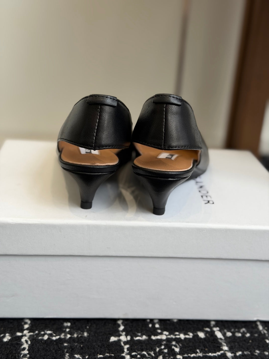 Jil Sander Low-Heel Mule Sandals (Black)