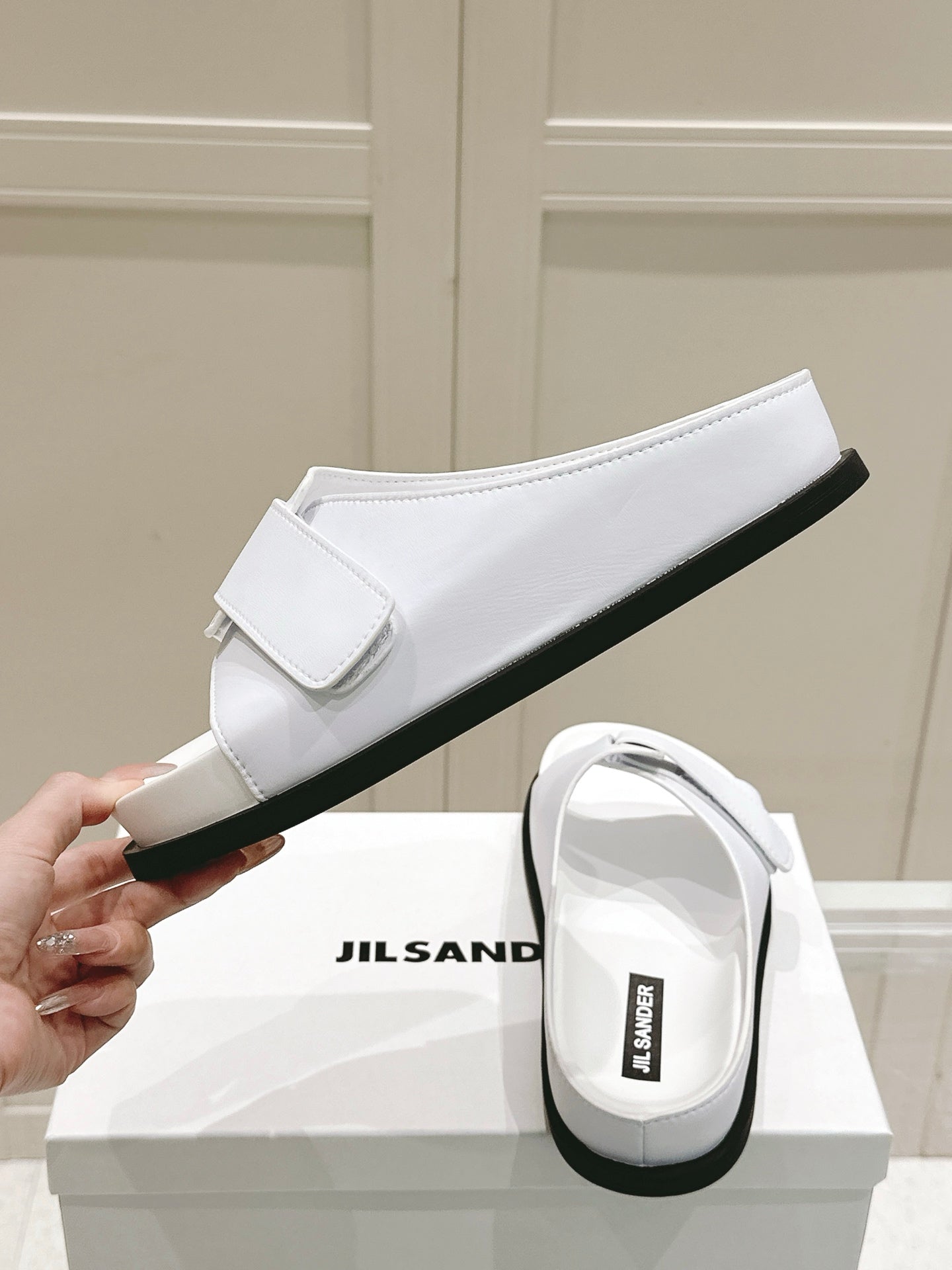 Jil Sander New Beach Slides (White)
