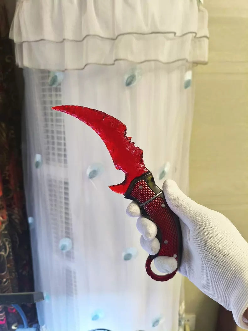 Knapped Stone Tool — Delta Force: Red Glaze — Crimson Sky Karambit