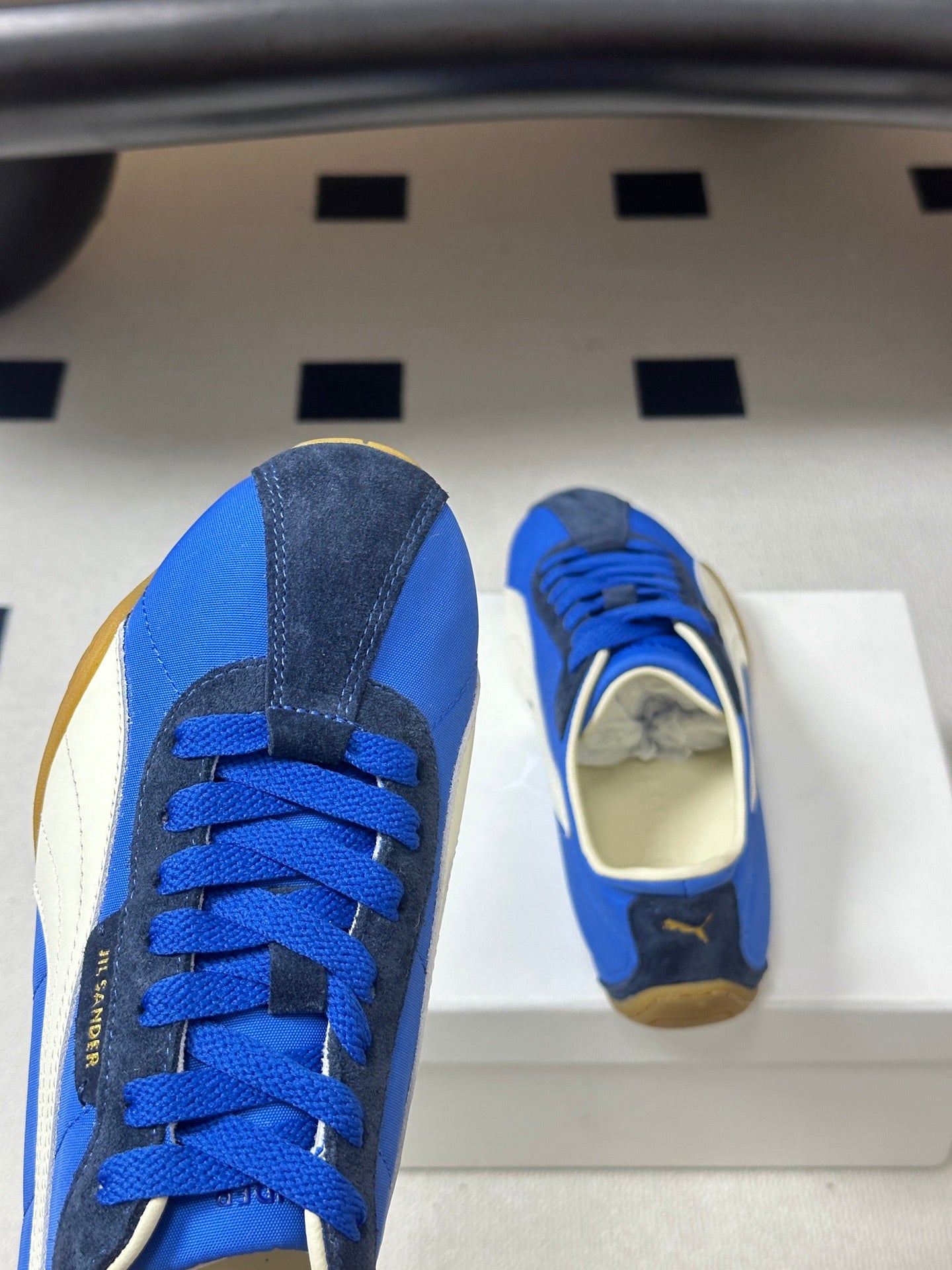 JIL SANDER x Puma Collaboration Low-Top "German Army Trainer" Style Sneakers (Blue)
