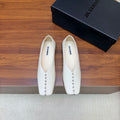 Jil Sander Stud-Embellished Leather Ballet Flats (White)