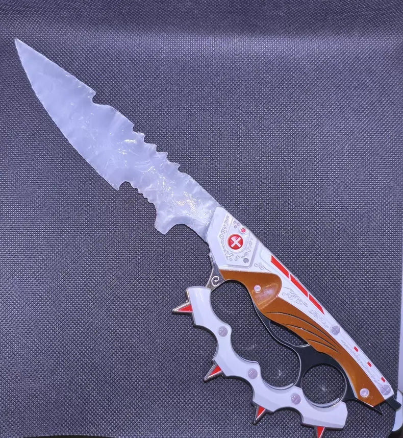 Creed / Delta Force: Stone-crafted Blade — New Knife Skin — Ultra-High Difficulty — 1:1 Replica — High-Difficulty Alien-Style Blade with Metal Handle
