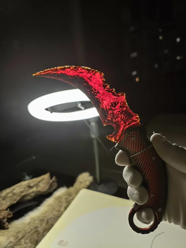 Chipped Stone Delta Red Owl Karambit